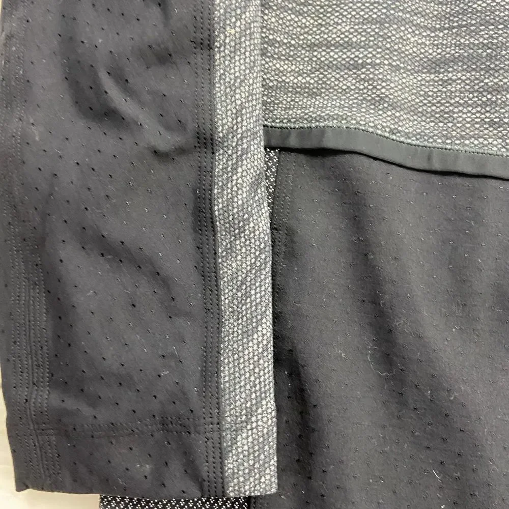 Lululemon Cocoon Car Coat Shine Dot Black Gray long casual jacket womens small
